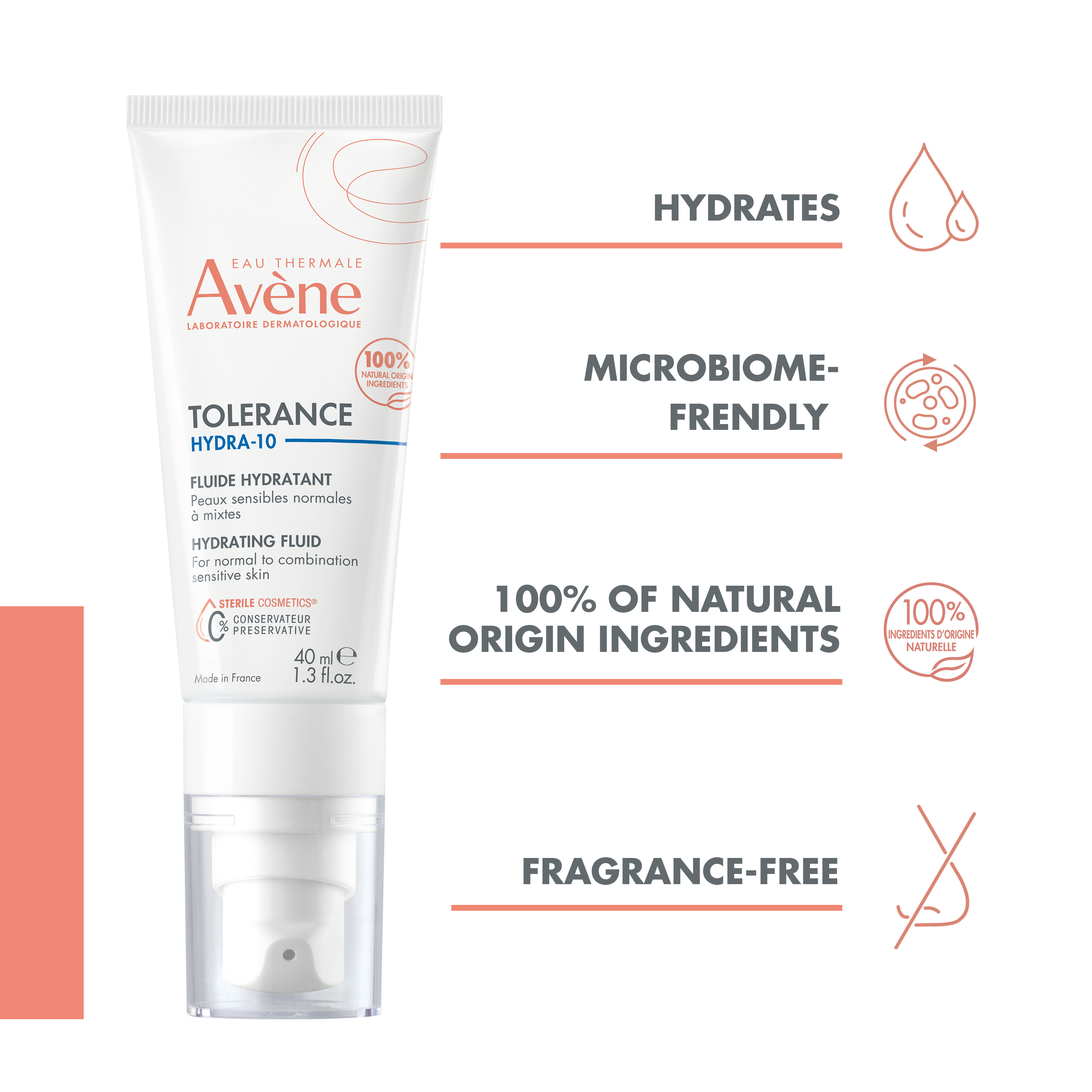 AVENE Tolérance Hydra-10 fluid hydratant, image 2 sur 5