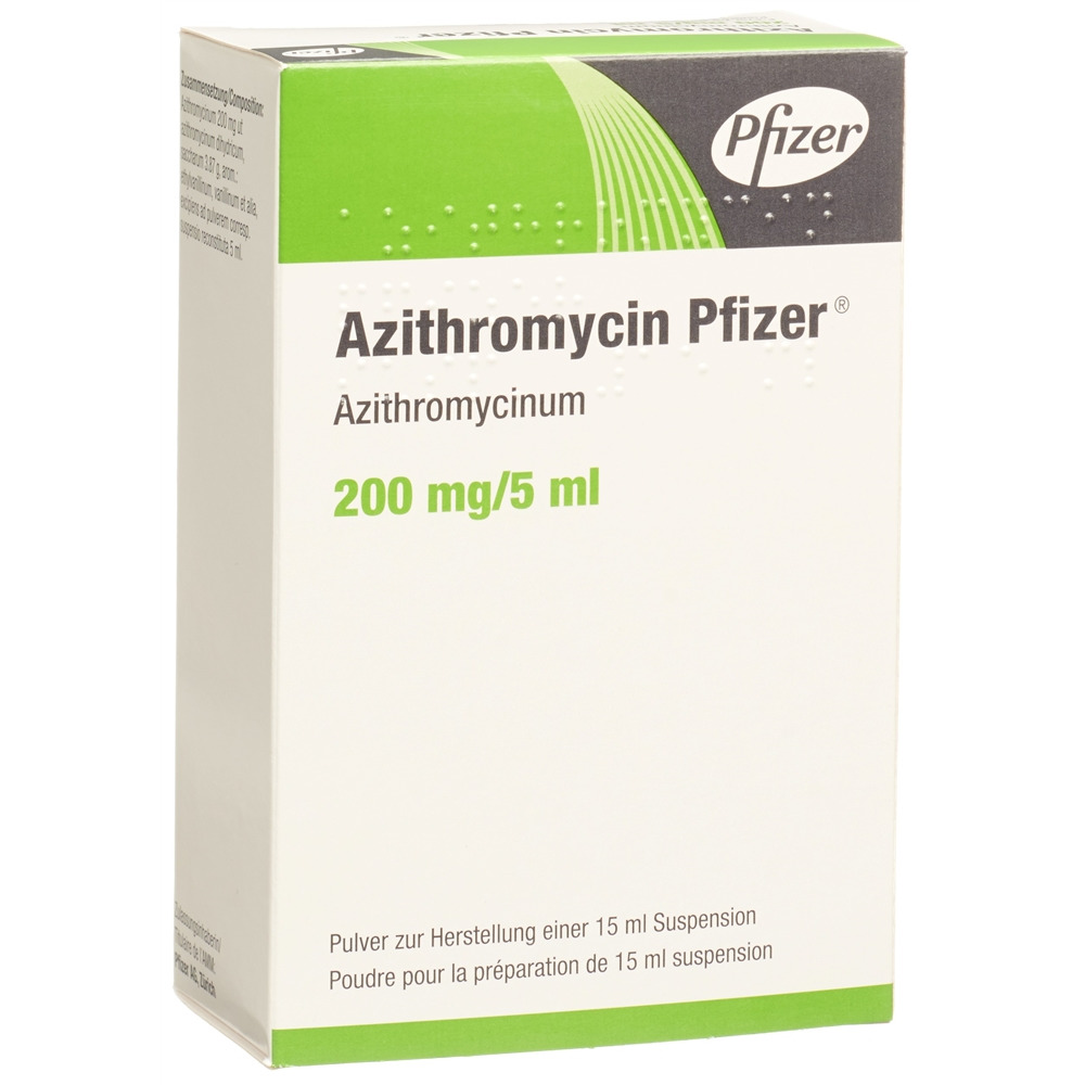 AZITHROMYCINE Pfizer 200 mg/5ml, image principale