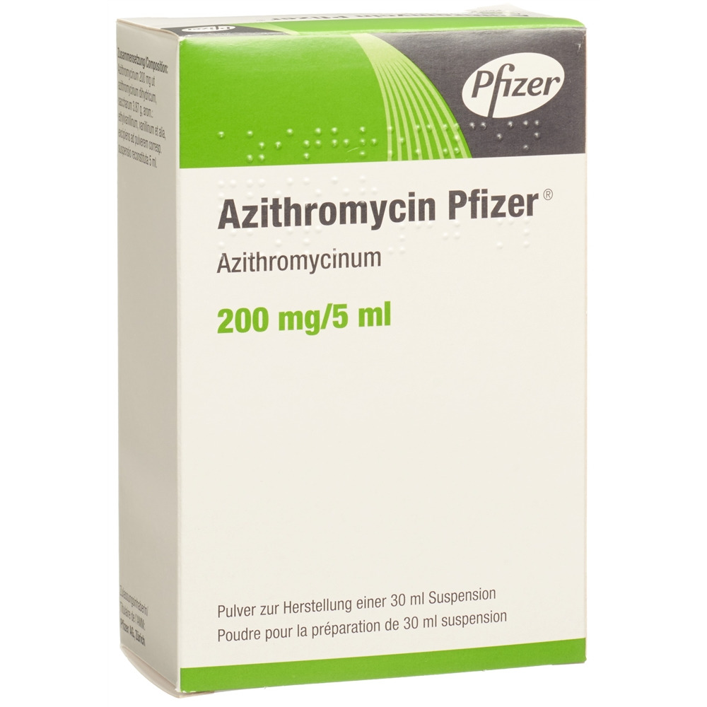 AZITHROMYCINE Pfizer 200 mg/5ml, image principale