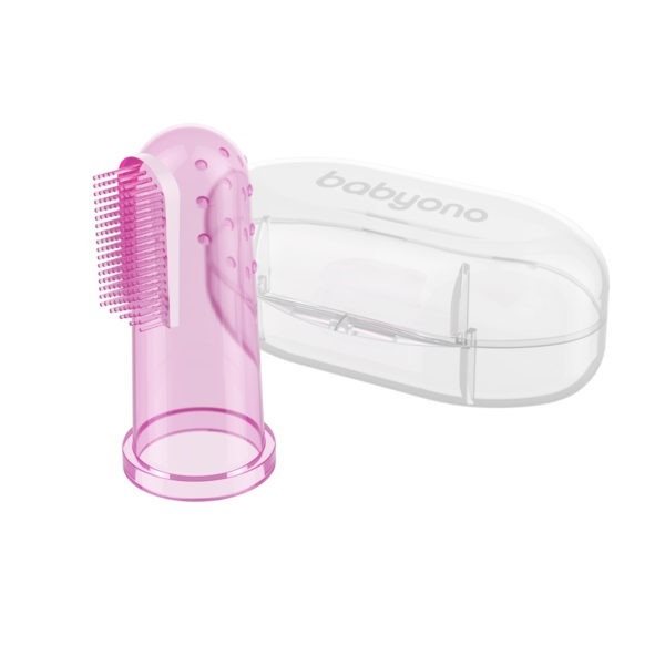 Babyono brosse à dents doigt en silicone avec boîte, image 2 sur 3