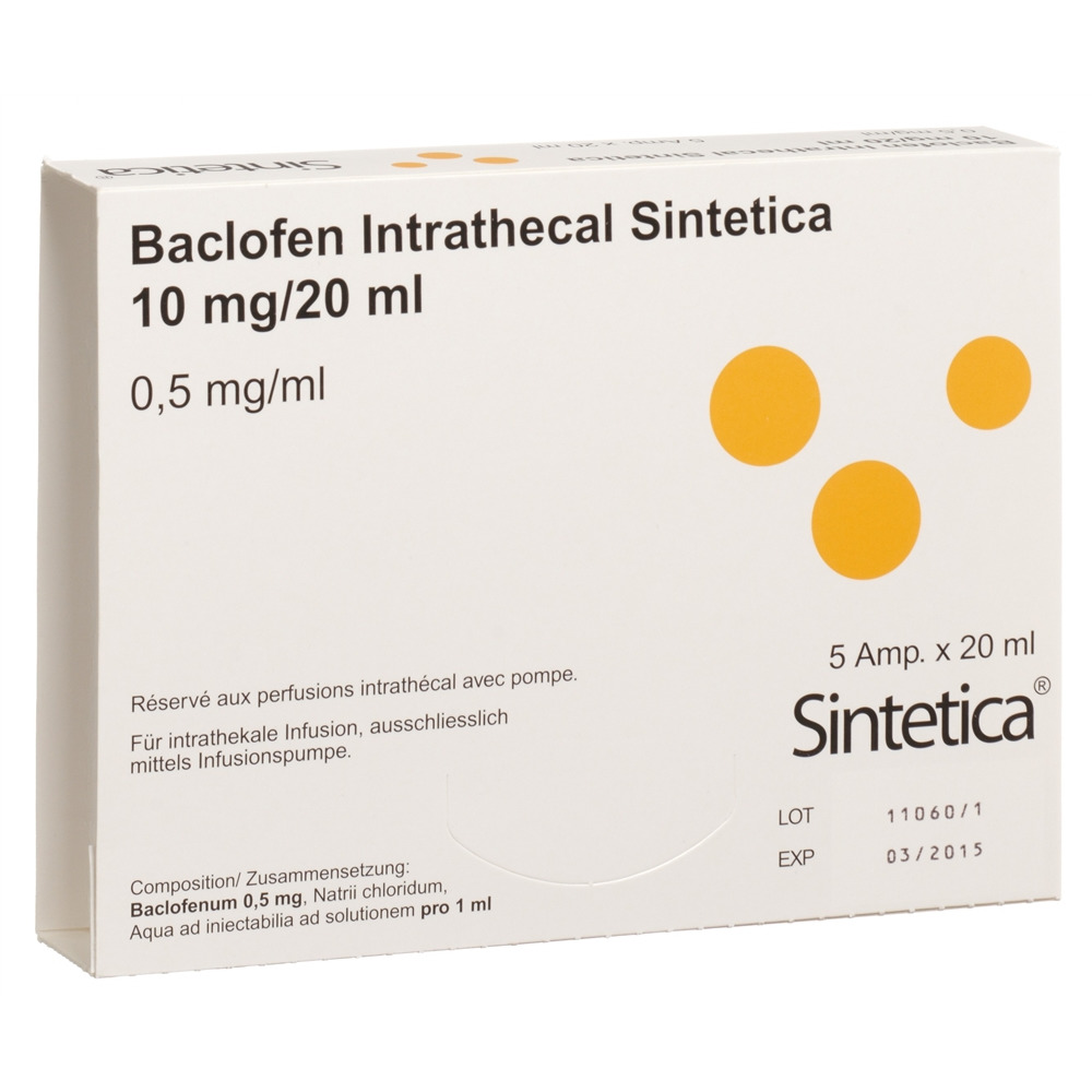 BACLOFENE Intrathecal Sint 10 mg/20ml, Hauptbild