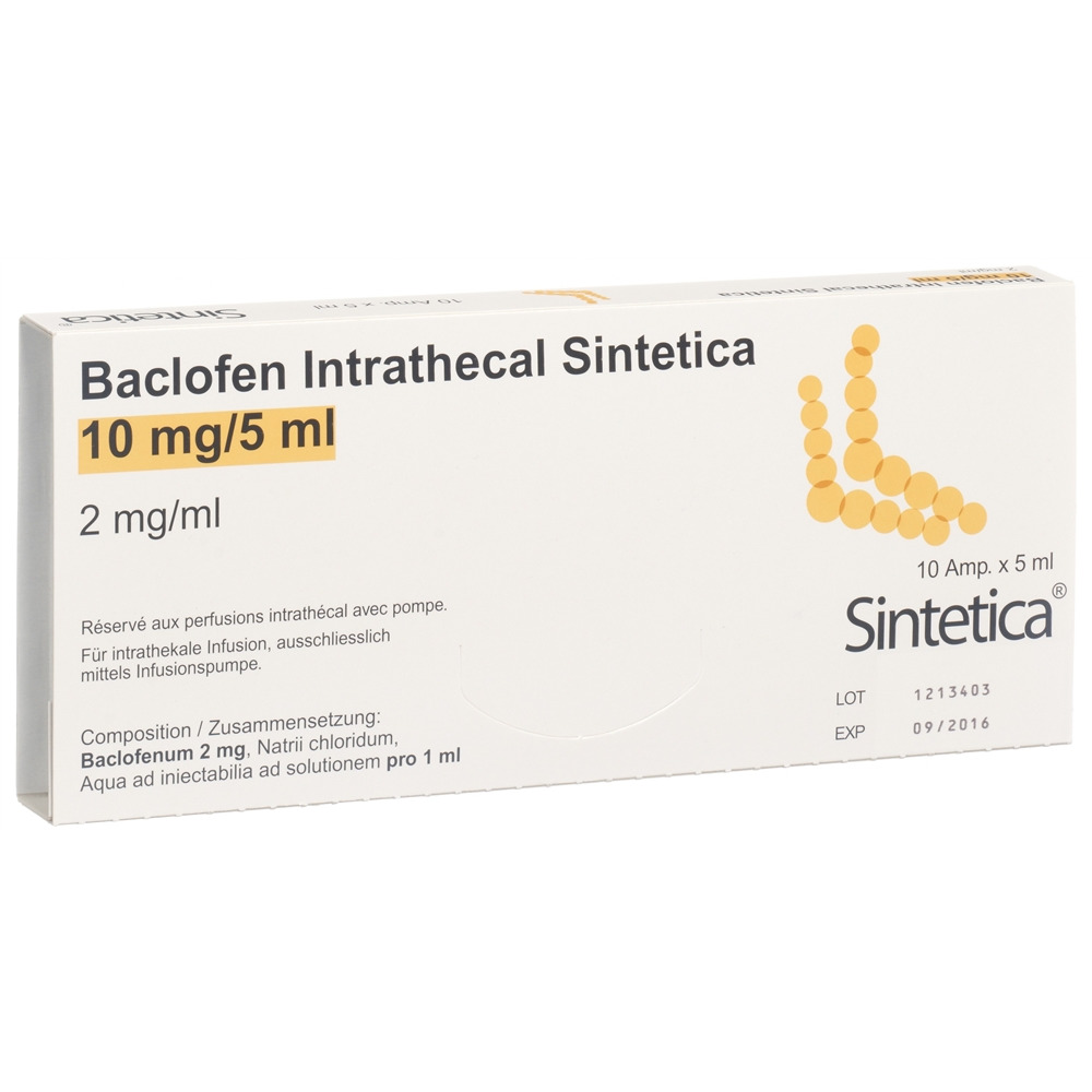 BACLOFENE Intrathecal Sint 10 mg/5ml, Hauptbild