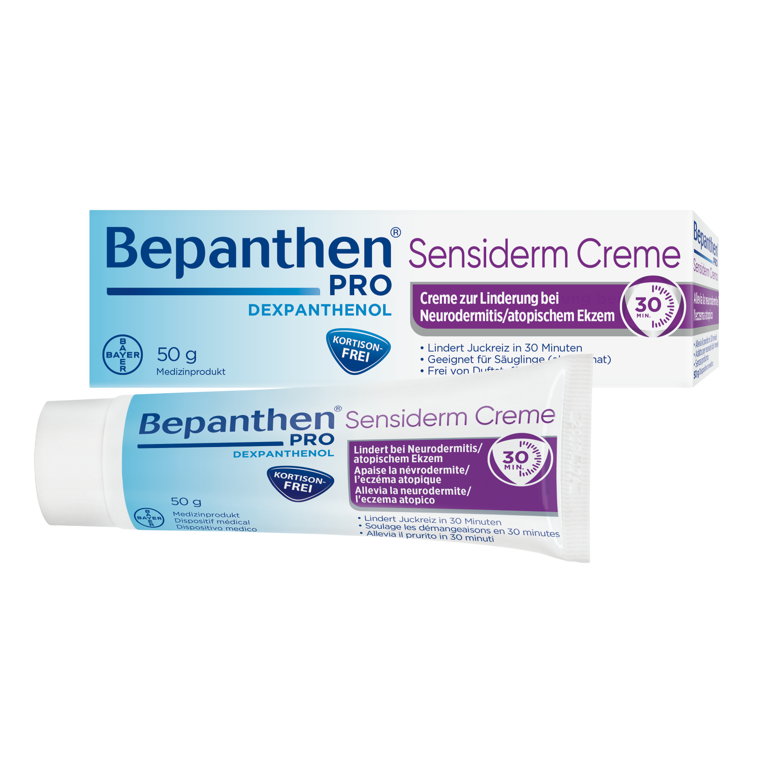 BEPANTHEN Pro Sensiderm Creme, gegen Juckreiz bei Neurodermitis