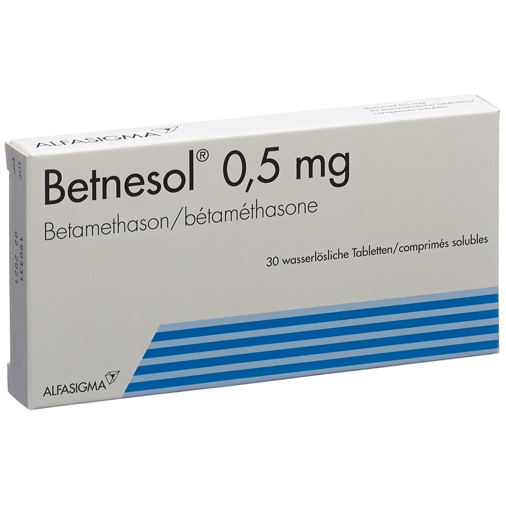BETNESOL Tabl 0.5 mg Blist 30 Stk, Hauptbild BETNESOL Tabl 0.5 mg Blist 30 Stk, Hauptbild