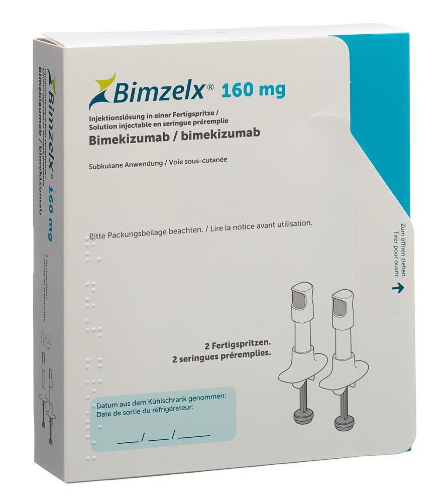 BIMZELX sol inj 160 mg/ml seringue préremplie (emballage double) ser pré 1 ml, image principale