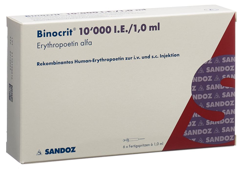 BINOCRIT sol inj 10000 IE/ml ser pré 1 ml, image principale