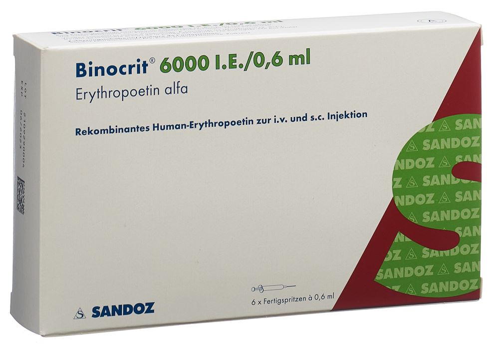 BINOCRIT sol inj 6000 IE/0.6ml ser pré 0.6 ml, image principale