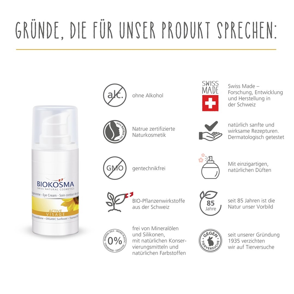 BIOKOSMA ACTIVE Visage Augencreme, Bild 3 von 3