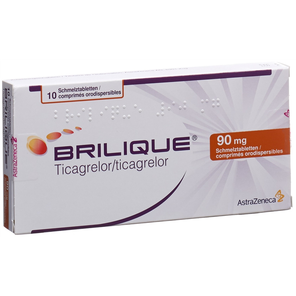 BRILIQUE cpr orodisp 90 mg blist 10 pce, image principale