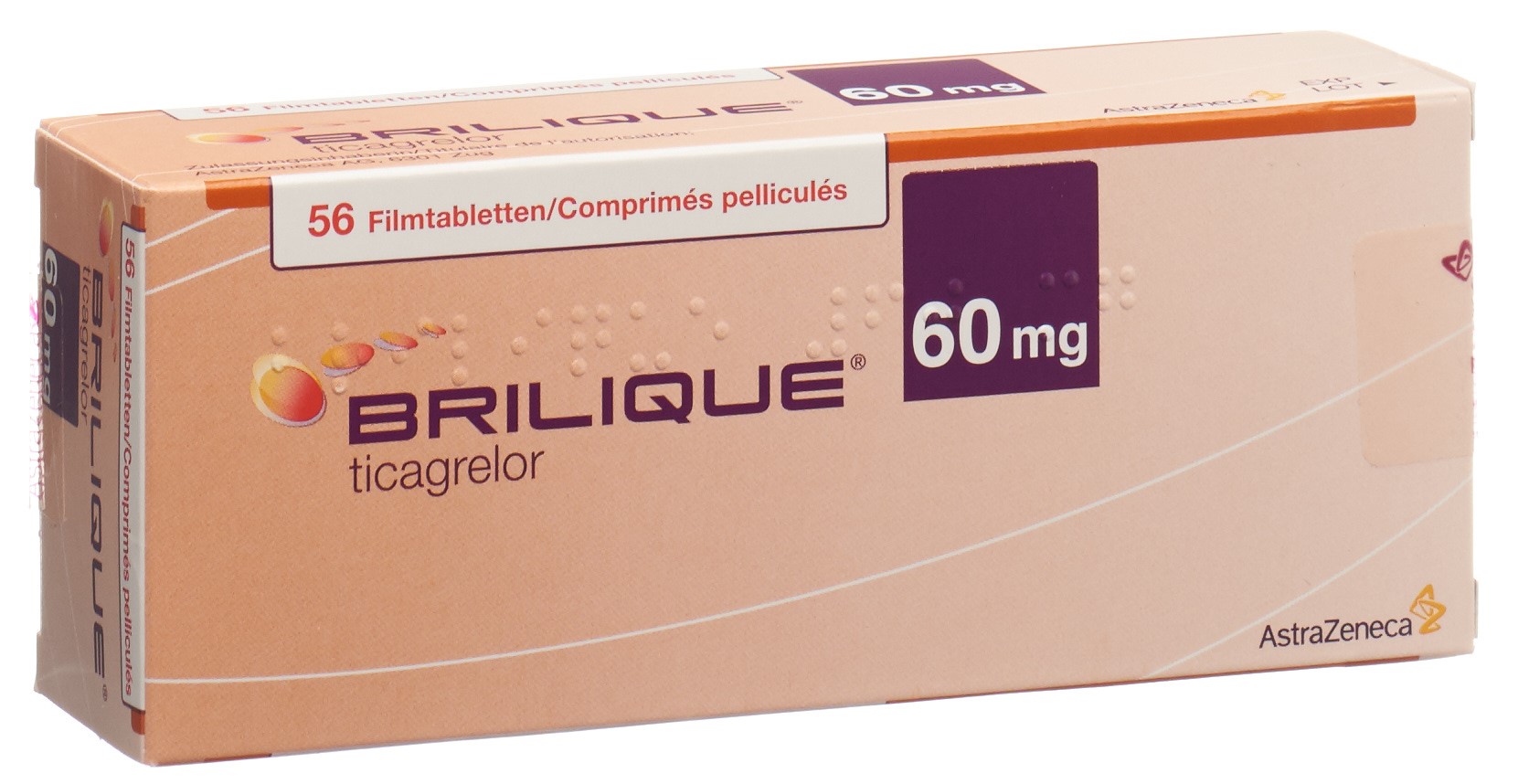 BRILIQUE cpr pell 60 mg blist 168 pce, image principale