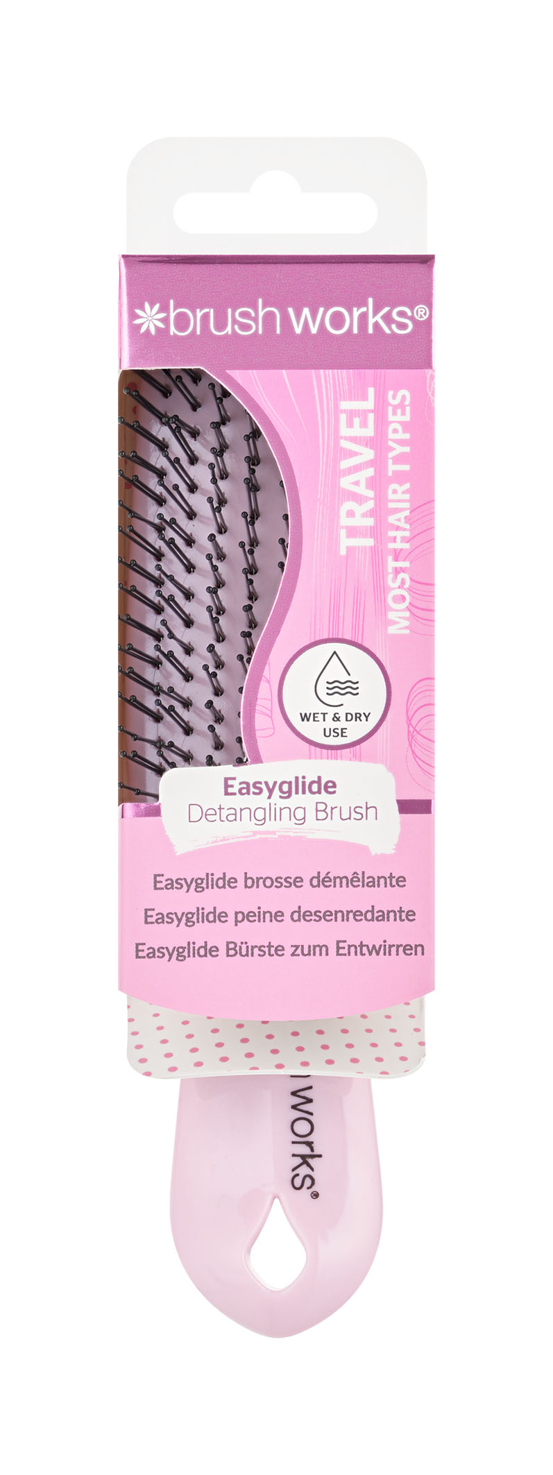 BRUSHWORKS easyglide detangling brush