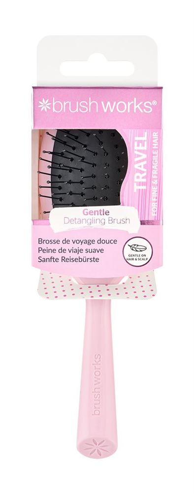 BRUSHWORKS gentle travel hair brush
