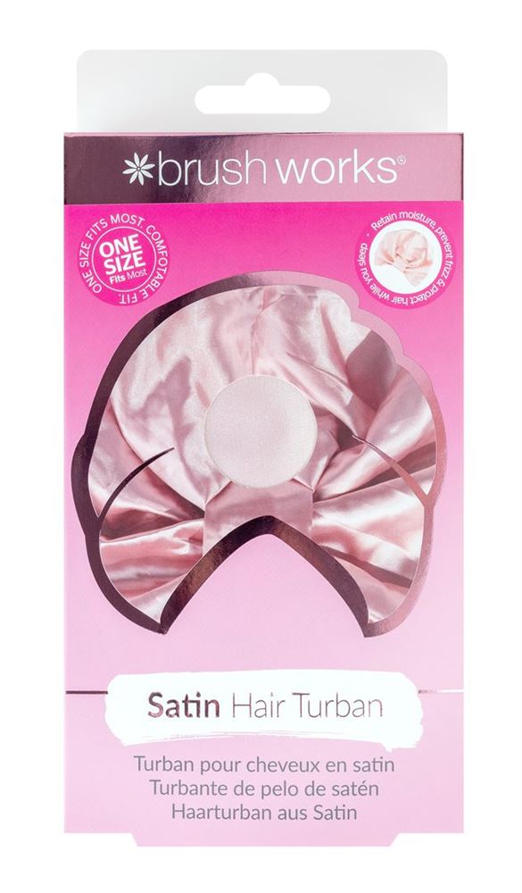 BRUSHWORKS satin hair turban