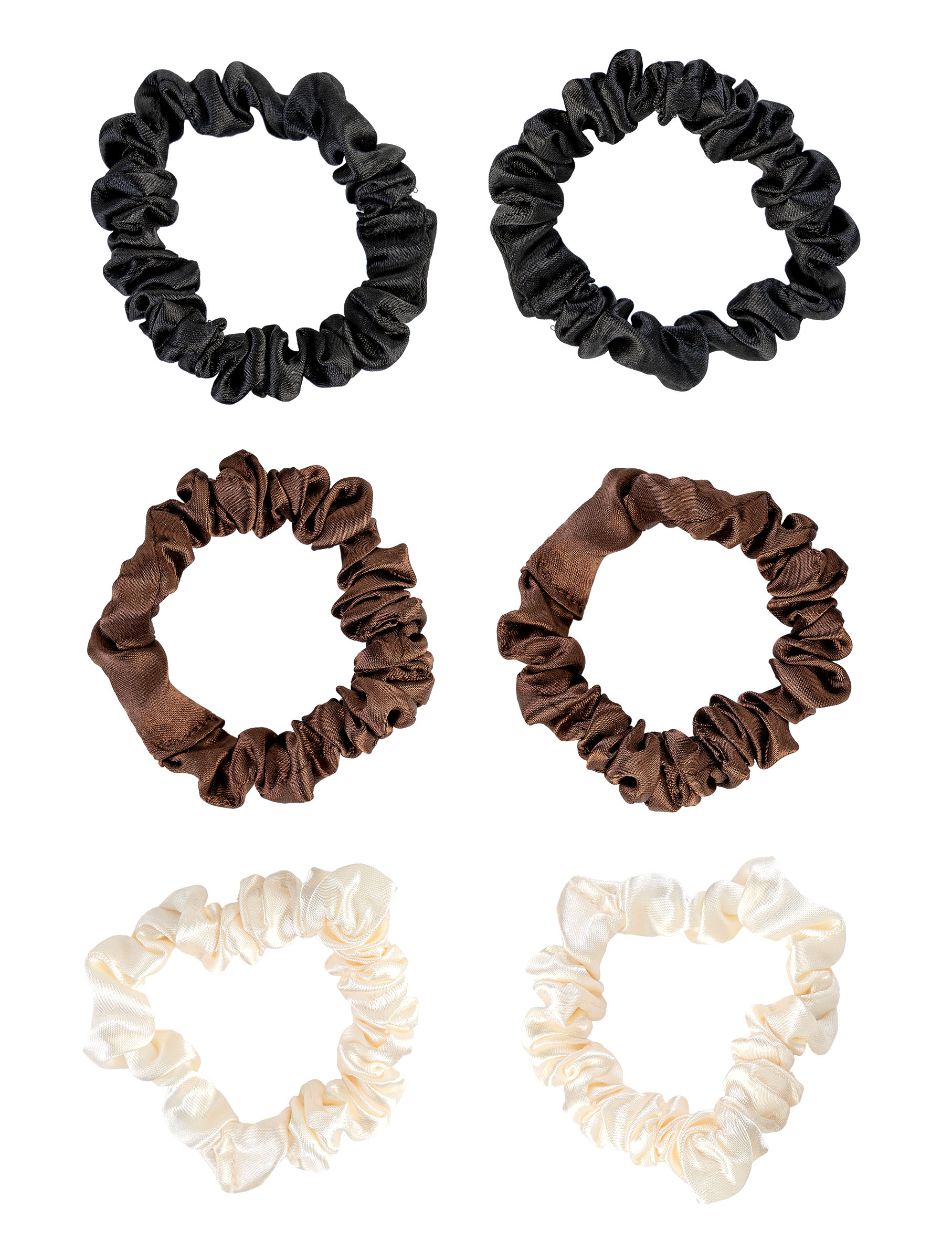 BRUSHWORKS Skinny Satin Scrunchies, Bild 2 von 5