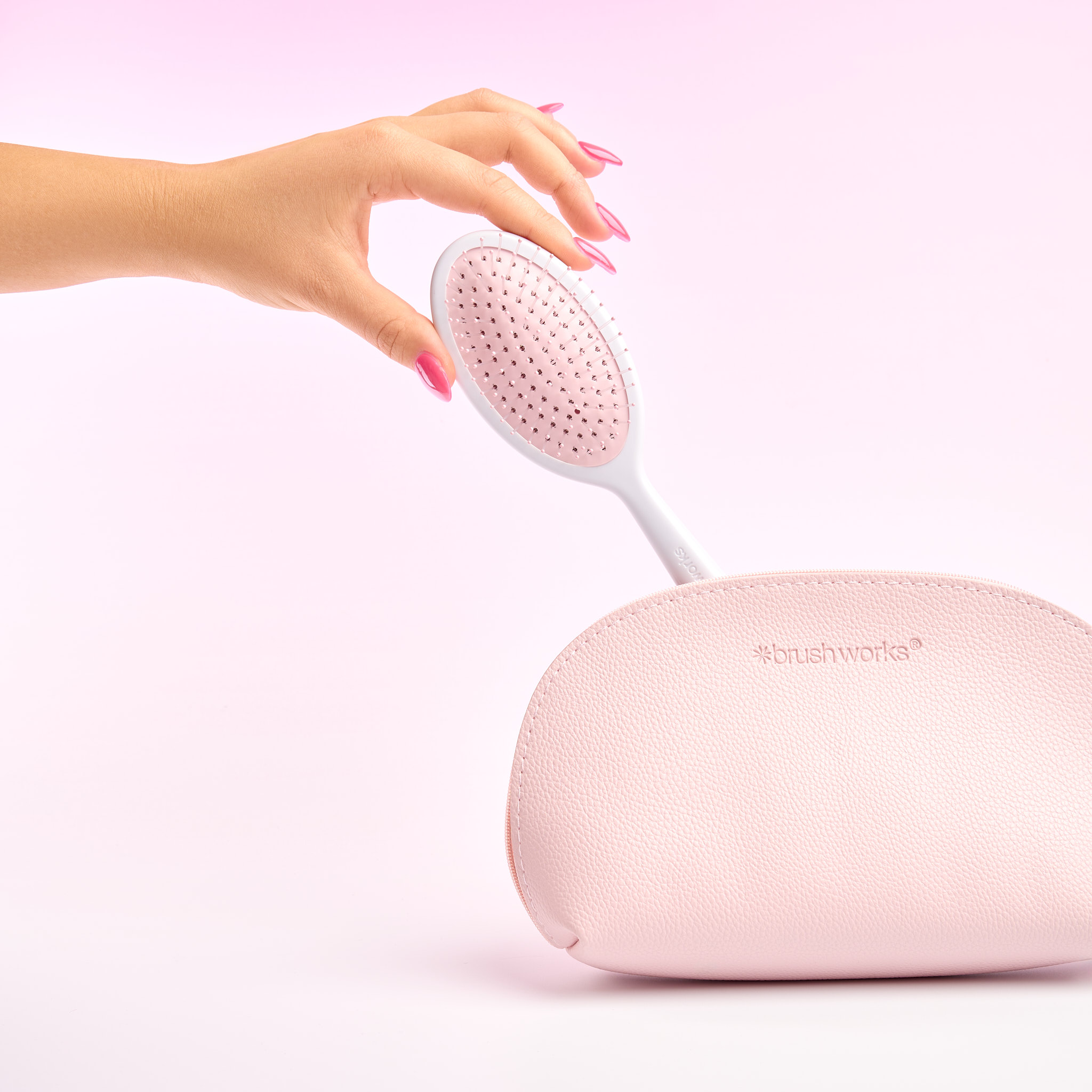BRUSHWORKS travel detangling hair brush, image 5 sur 5