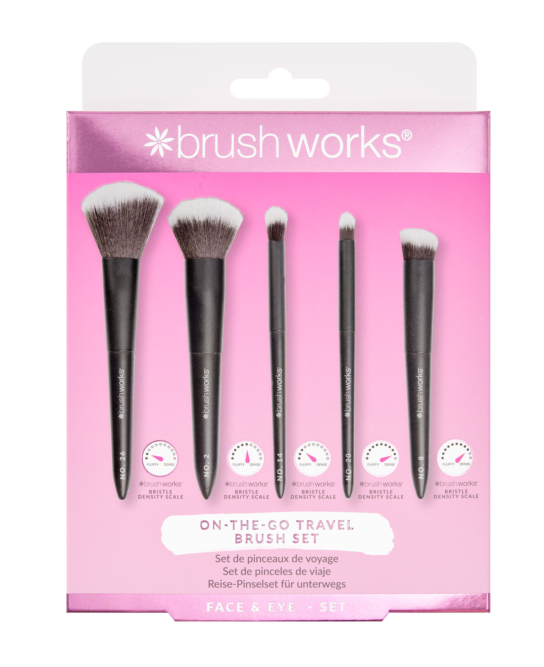 BRUSHWORKS travel makeup brush set