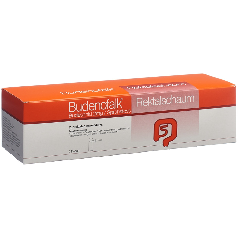 BUDENOFALK Rektalschaum 2 mg/Dosis 14 Dos, Hauptbild