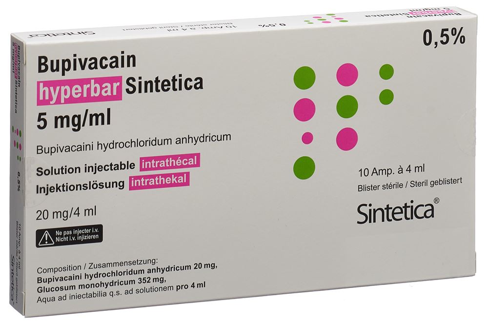 Bupivacain hyperbar Sintetica hyperbar Sint 5 mg/ml, Hauptbild