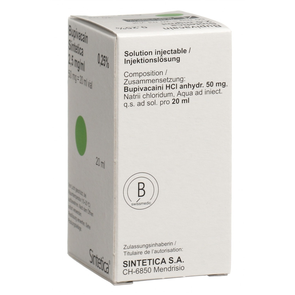 BUPIVACAINE Sintetica 2.5 mg/ml, image 2 sur 2