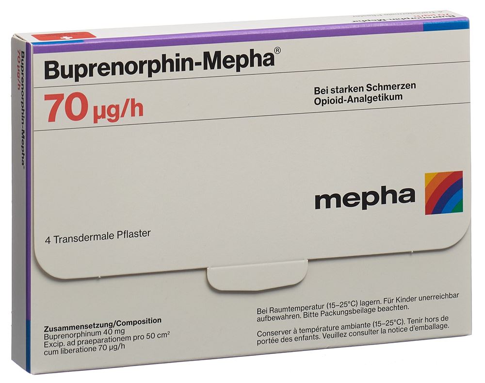 BUPRENORPHINE Mepha 70 mcg/h, Hauptbild