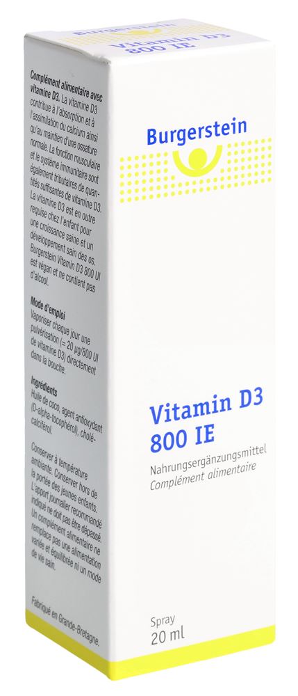 BURGERSTEIN Vitamin D3 800 IE