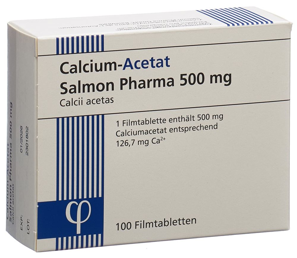 ACETATE DE CALCIUM Salmon Pharma 500 mg, Hauptbild