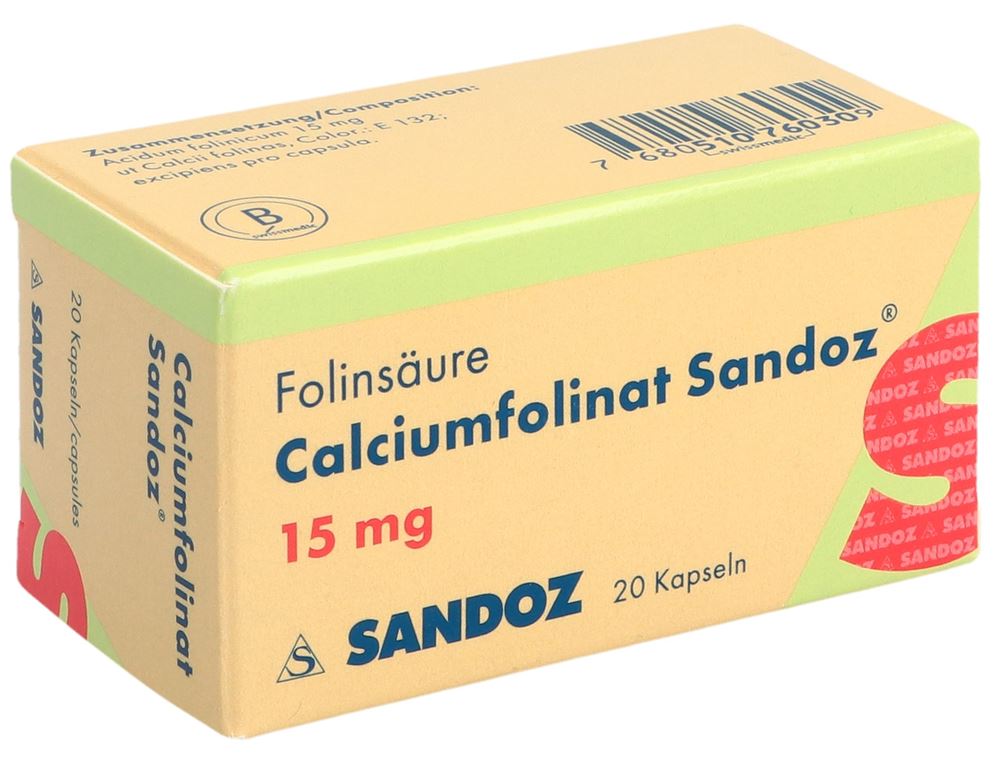 FOLINATE DE CALCIUM Sandoz 15 mg