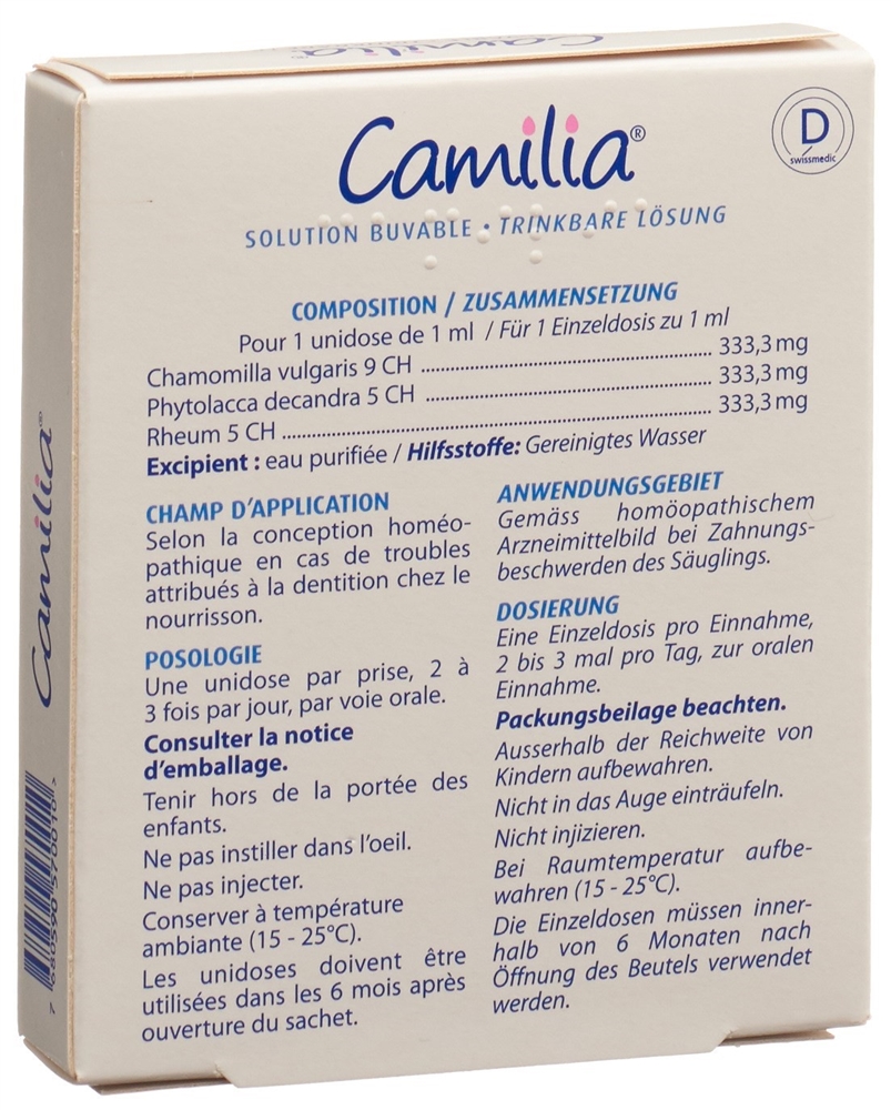 CAMILIA sol buv unidos 1 ml, image 4 sur 4