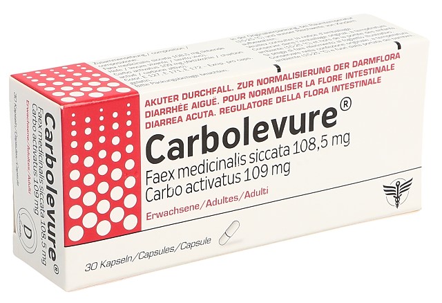 Carbolevure caps adult blist 30 pce