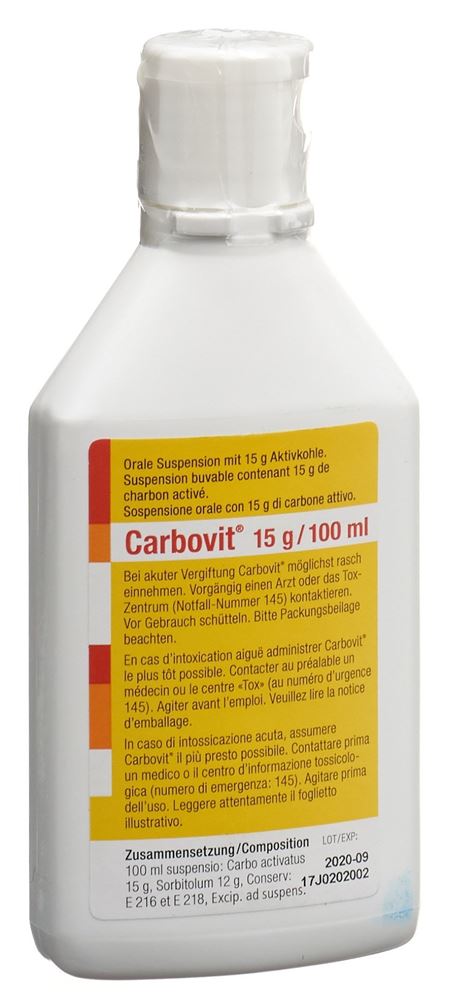 CARBOVIT susp 15 g/100ml orale fl 100 ml