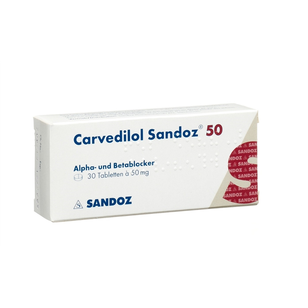 CARVEDILOL Sandoz 50 mg, Hauptbild