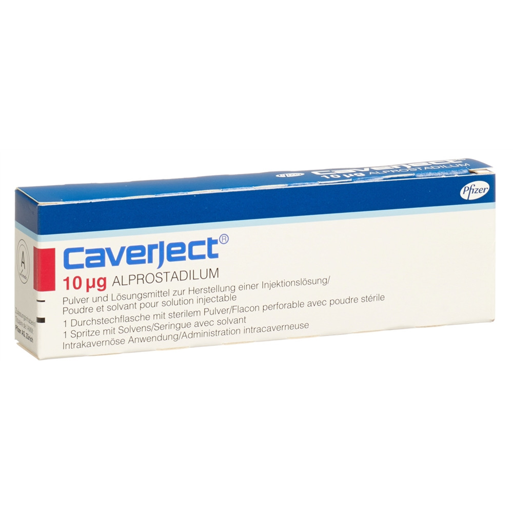 Caverject subst sèche 10 mcg avec seringue solvant flac 1 pce, image principale