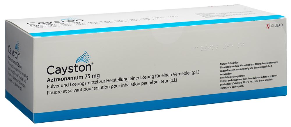 Cayston subst sèche 75 mg avec solvant flac 84 pce, image principale