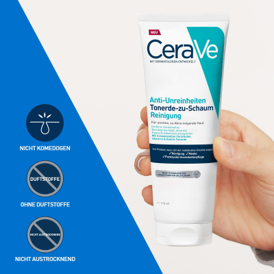 CERAVE 3in1 Tonerde-zu-Schaum Reinigung, Bild 2 von 5