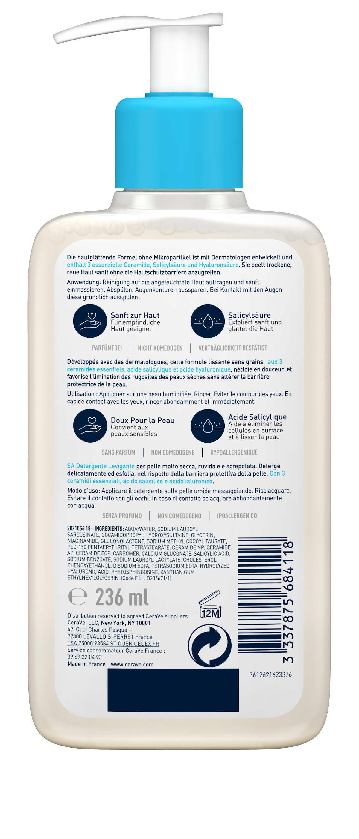 CERAVE SA Gel nettoyant Anti-rugosités, image 2 sur 5