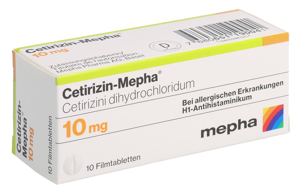 CETIRIZINE Mepha 10 mg, image principale
