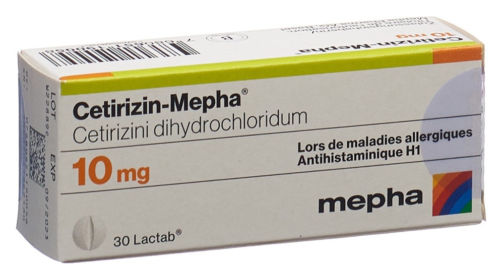 CETIRIZINE Mepha 10 mg, image 2 sur 2