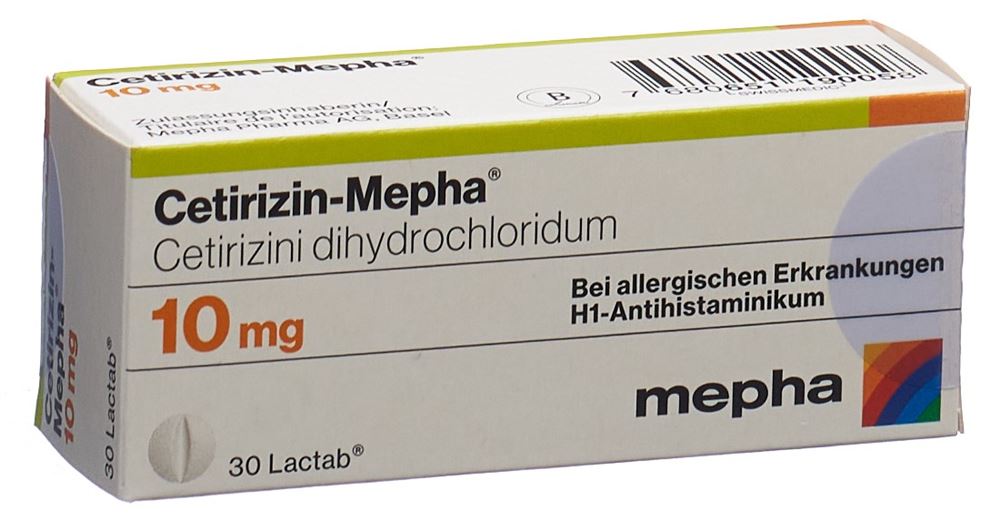 CETIRIZINE Mepha 10 mg, image principale