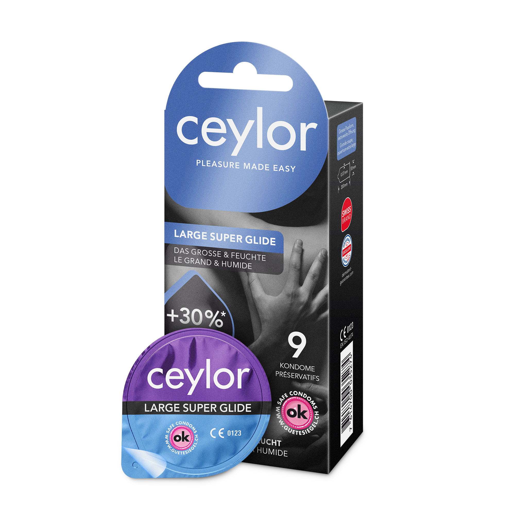 Ceylor Large Super Glide préservatif