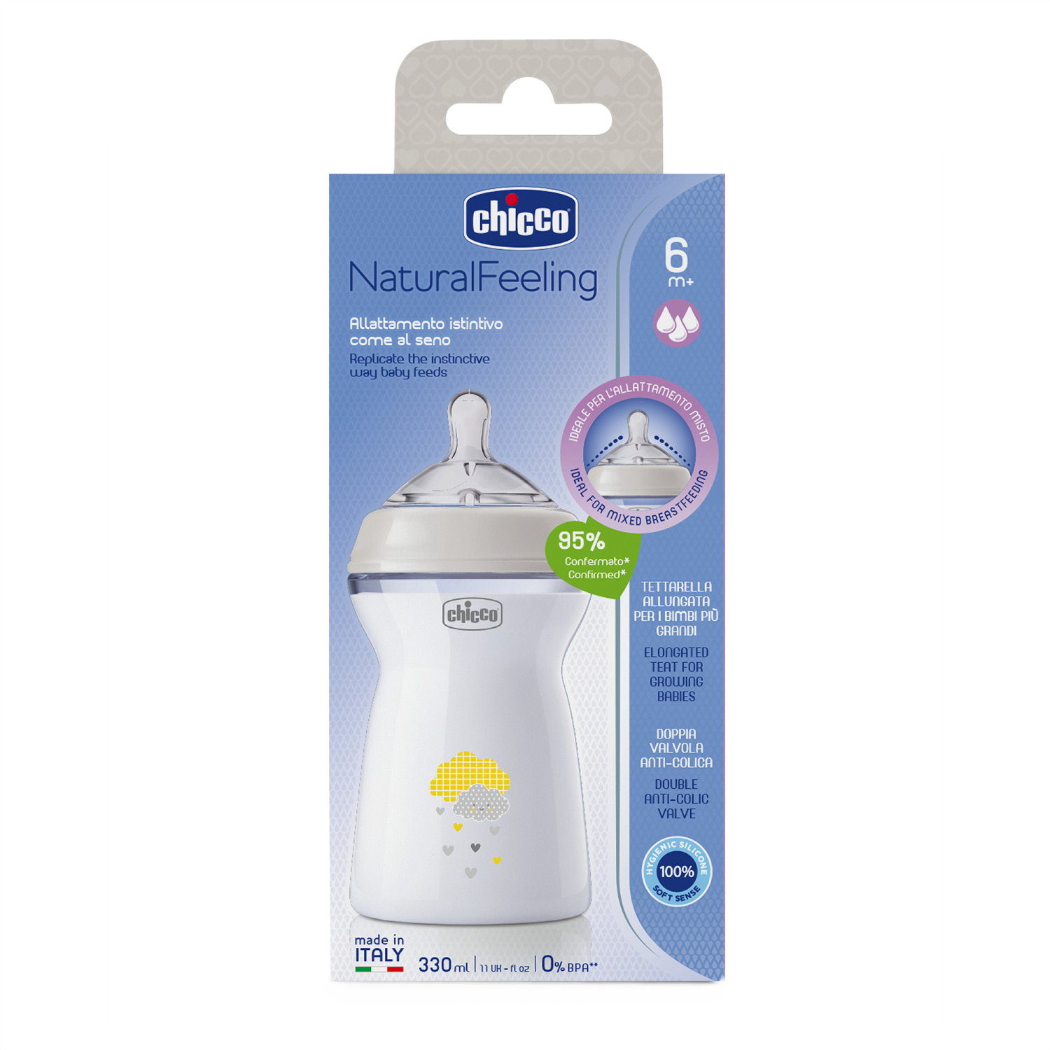 CHICCO biberon NATURAL FEELING PP