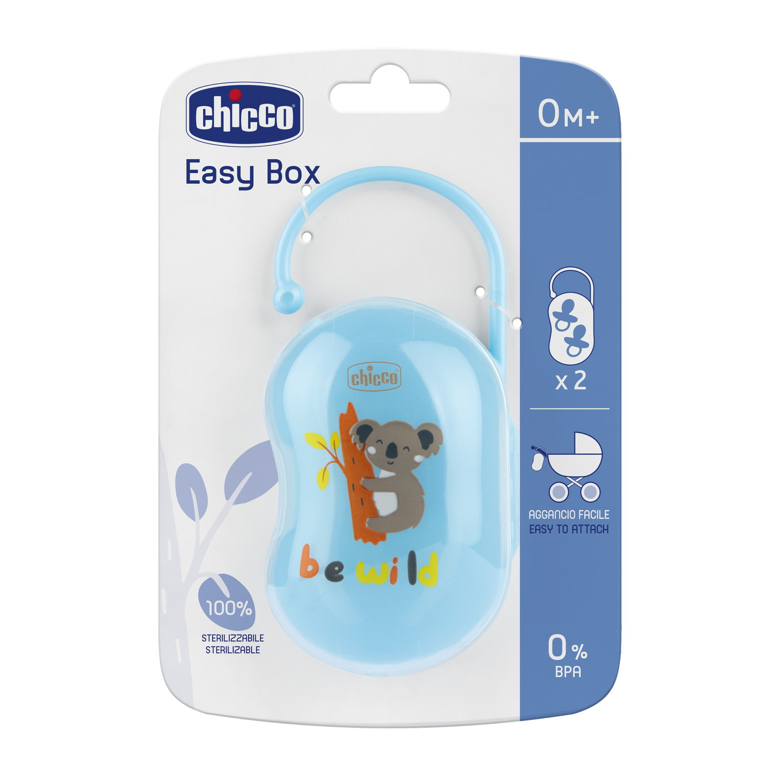 CHICCO porte-sucettes pour 2 sucettes, image principale