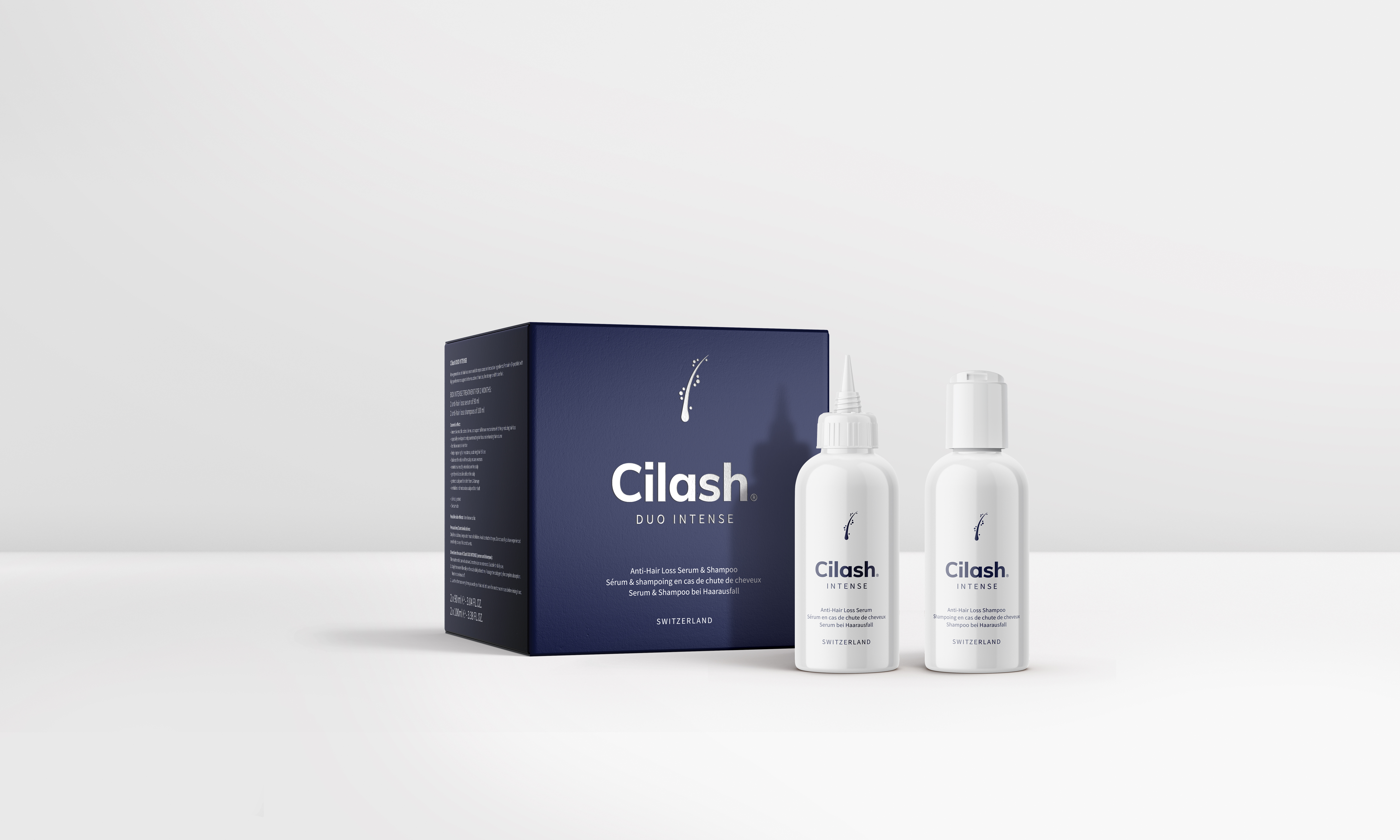 Cilash INTENSE sérum & shampoing en cas de chute de cheveux