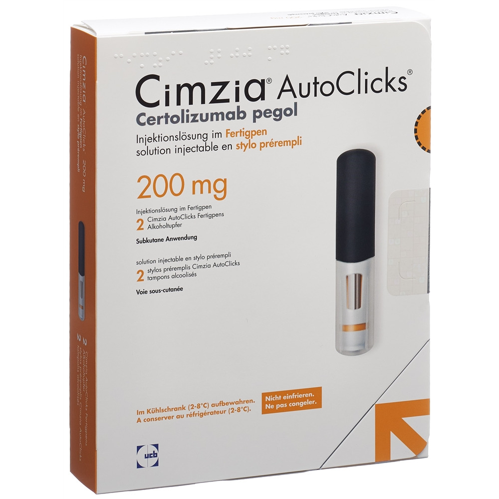 CIMZIA AutoClicks 200 mg/ml, image principale CIMZIA AutoClicks 200 mg/ml, image principale