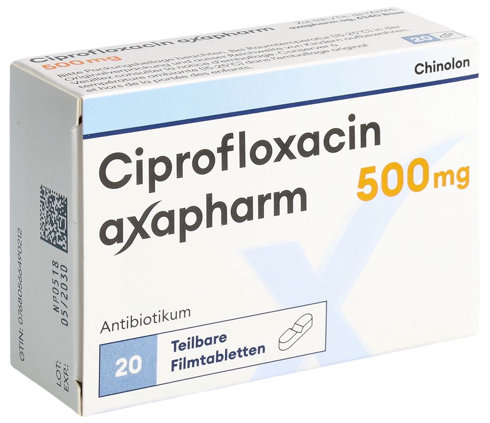 CIPROFLOXACINE axapharm 500 mg, Hauptbild