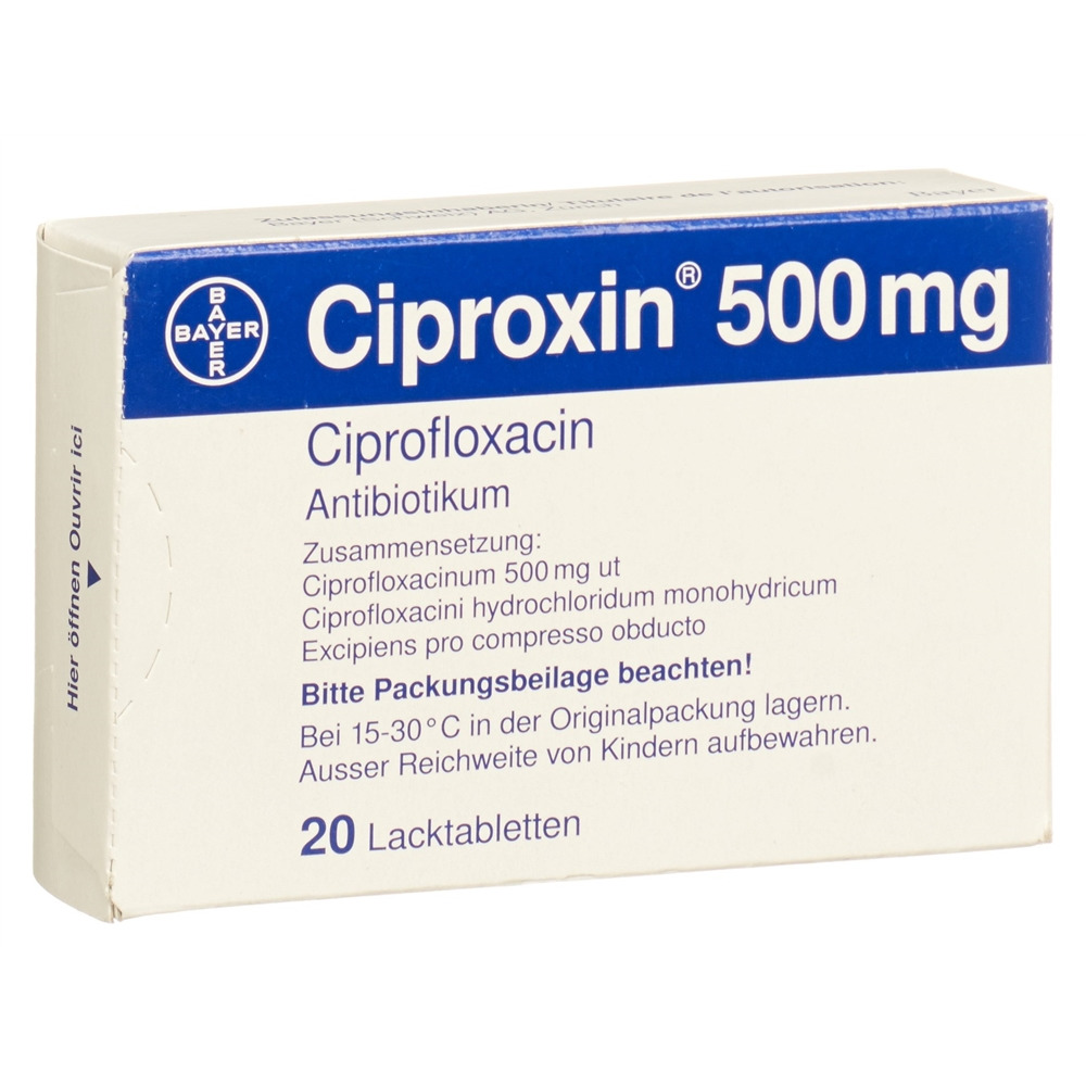 CIPROXINE Filmtabl 500 mg Blist 20 Stk, Hauptbild