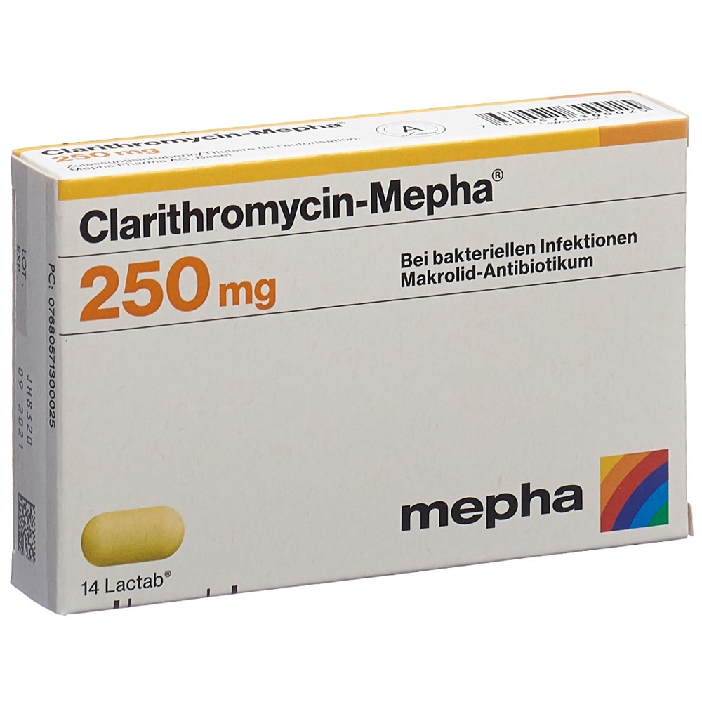 Clarithromycin-Mepha Mepha 250 mg, image principale