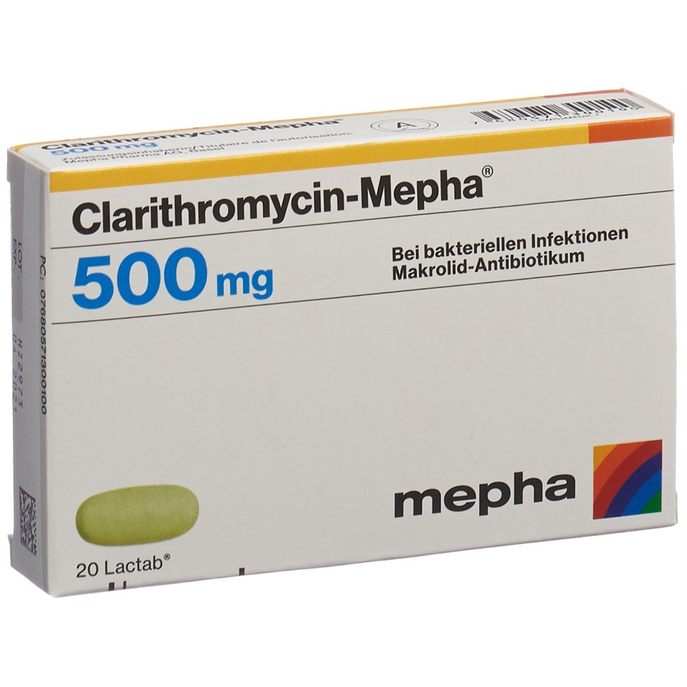 CLARITHROMYCINE Mepha 500 mg, image principale