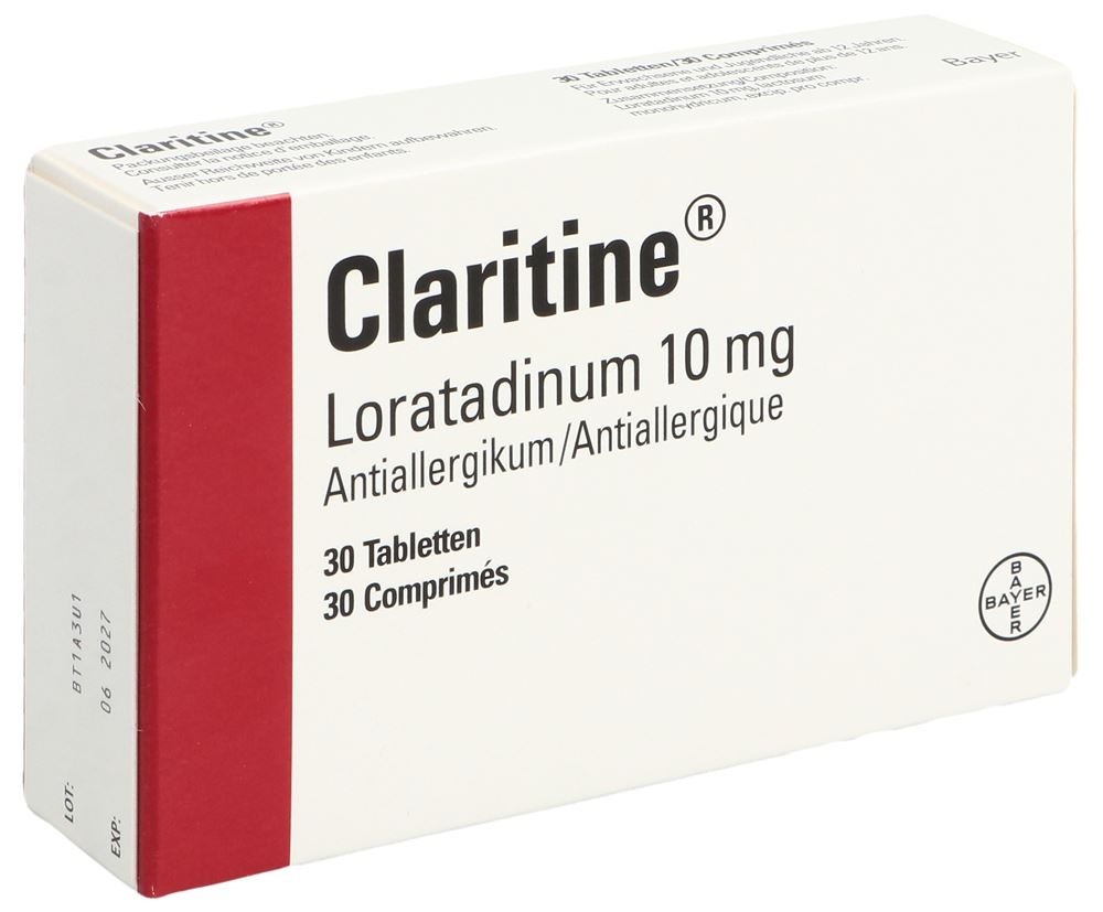 CLARITINE cpr 10 mg blist 30 pce, image principale