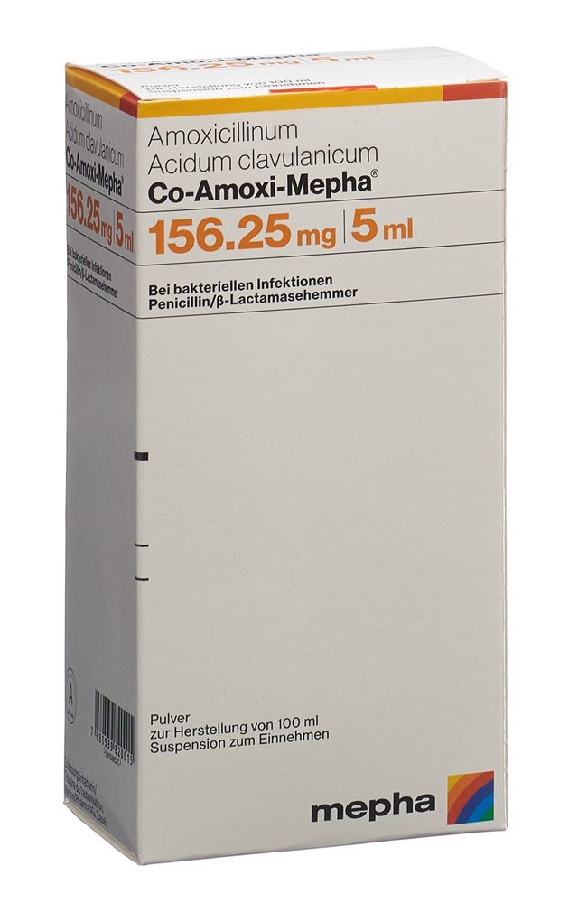 CO AMOXI Mepha 156.25 mg, image principale
