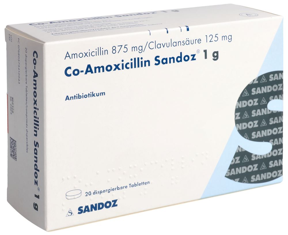 CO AMOXICILLINE Sandoz 1 g, Hauptbild
